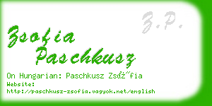 zsofia paschkusz business card